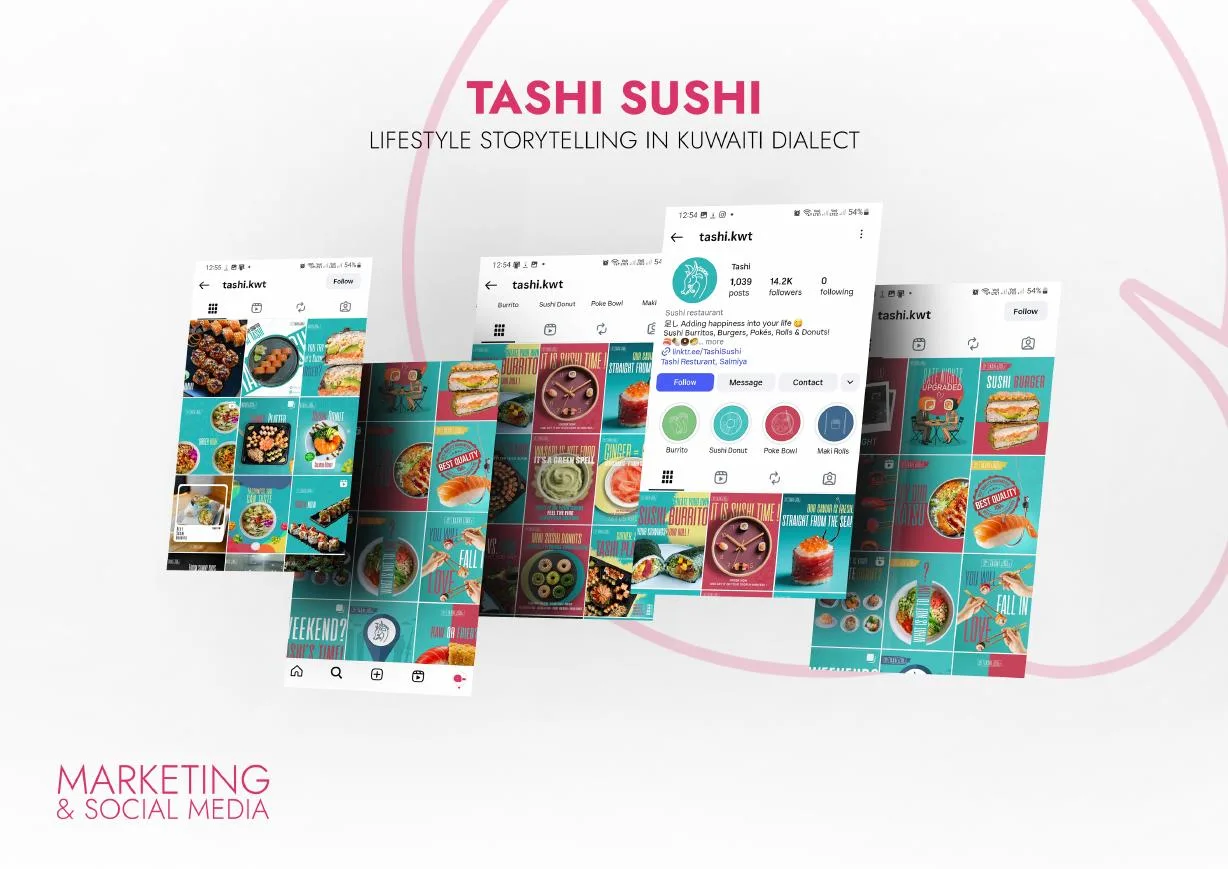 Tashi Sushi social media portfolio