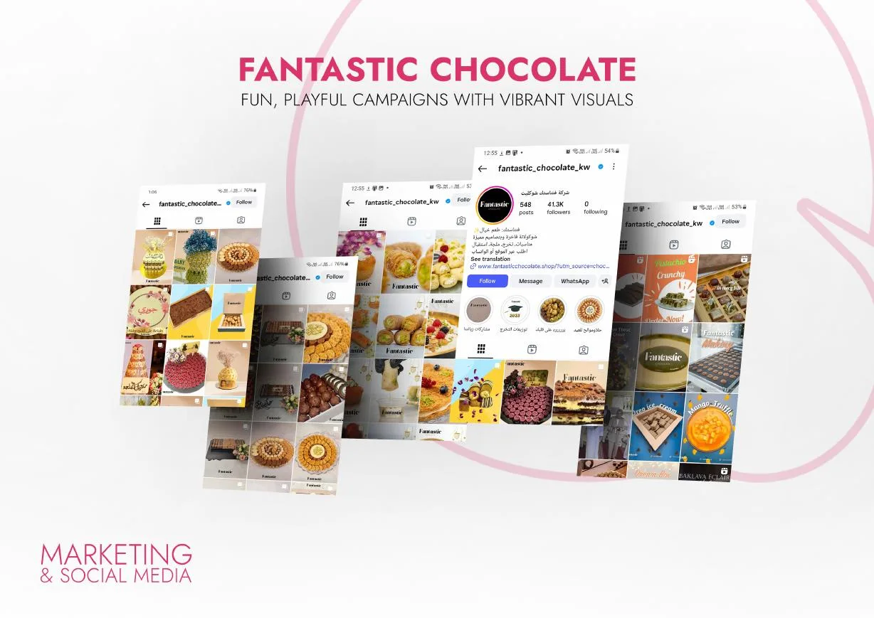 Fantastic Chocolate Marketing & Social project by Qbit Studio