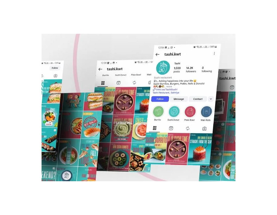Tashi Sushi Marketing & Social project by Qbit Studio